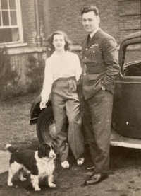 Igor Ocelka's mother with his father in England, 1941