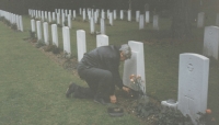 Igor Ocelka at his father's grave