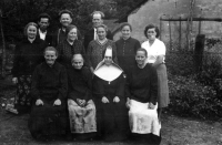 In the front row, second from the left, grandmother Anna Sládková, née Kostelníková, on her 80th birthday