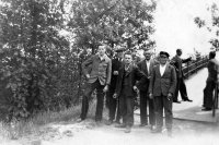 Father Josef Matuska, third from the left, in Kiel in June 1940