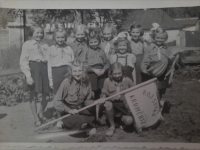 In a scout troop, Kroměříž, ca. 1946