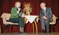 With Arabella TV show actress J. Nagyová on his own show, 1997