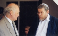 With Rabbi K. Sidon at the reopening of the synagogue in Hartmanice, 2006