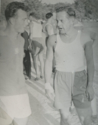 A snapshot from a football match of DKNS mission participants in Korea 1954