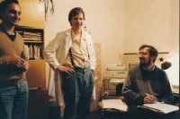 Jan Pfeiffer s kolegy z Výzkumného ústavu psychiatrického, asi 1984