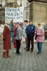 Celebration of the canonization of Agnes of Bohemia, Prague, 1989