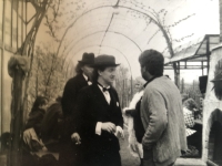 Zdeněk Kopic in the foreground. From a trip of Havlíček's youth, 1980s