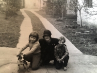 Monika Nadrchalová in the middle, trip of Havlíček's youth, 1980s