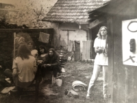 Meeting at Blanka's place in Křepice, 1980s