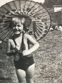 Iva Slapničková at the swimming pool in Železný Brod