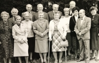 Class reunion from grammar school in Turnov, 1989