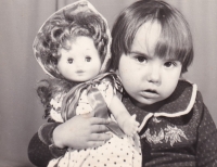 Three-year-old Tetiana Luhova, mid-1980s 