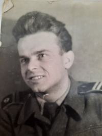 Husband Zdeněk Zaviačič in the military service, 1958