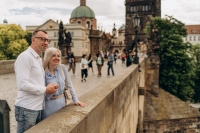 Ludmila and Dmitry in their new life in exile, Prague, 2021