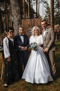 Wedding photos of Ludmila with Dmitriy and the Shlosbergs, Pskov, 2018