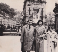 Hencl - Vladislav and Marta - and Mrs. Hájková from Plané in Karlovy Vary in 1961