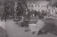 Marta Henclová in Karlovy Vary on 9 May 1948