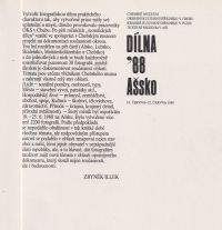 Průvodní slovo Zbyňka Illka k výstavě a knize Dílna '88 Ašsko