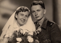 Wedding photographs of  Drahomíra and Josef Ševčík, 1956