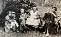 František Randa in his childhood with his family