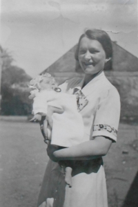 His mother Aloisie with little Karel