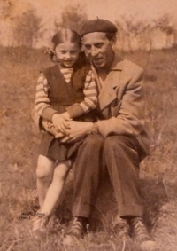 Marie Čiháková with her father