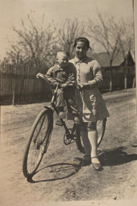 With a neighbor boy. Kalanchak village, 1964