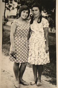 With a friend at a village festival, 1966