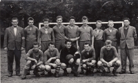 Football youth in Jilemnice 1961, Bohuslav Šír kneeling in the first row, second from the right