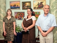 Dmytro Terzi at the exhibition at the All-Ukrainian Center of Bulgarian Culture. Odesa, c. 2013-2014