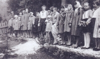 Dagmar Koverdynská's class in Domašov, 1954