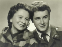 With future husband Jan Šulista, 1960