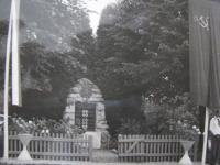 Nazi victims memorial at Javoříčko, where he was invited as a partisan