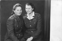 Marie Tasová (on the left) and Stanislava Zolerová (in Kroměříž 1946)