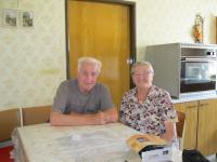 Miroslav Wildung and his wife Ludmila Wildung in Měřovice nad Hanou, September 2011