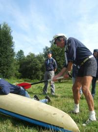 Riverscouts (the Kompas and Kosatka troops) camping on the Otava river in 2009