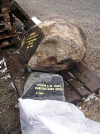 The unveiling of the stone of rememberance on April 24, 2009