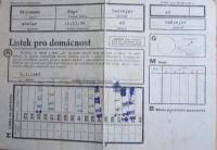 Food ticket for household, Hugo Nickmann - 1947