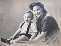 Václav Ruprecht's English wife Iris and their son Jaroslav. Václav died as an RAF airman in England.