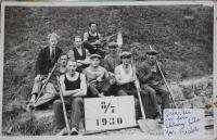 Workers at Riedel glass works