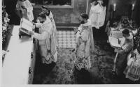 First Mass (Prima Missa) of father Anastáz, Jedlá, 1948