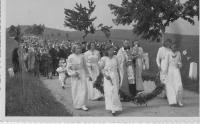 First Mass (Prima Missa) of father Anastáz, Jedlá, 1948