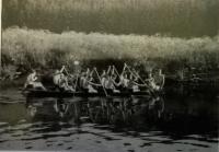 On the way from canceled camp, Berounka river 1940