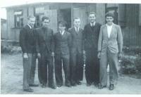 Karel Trčka (second from the right) with friends in the labour camp in Munich