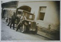 Karel Trčka with the family car