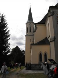 Czech-Geman reunion, in front of the church in Stříbrná, 28. 6. 2014