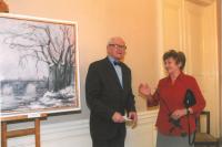 Libuše with Prof.František Dvořák, exhibition opening, Clam-Gallas Palace, Prague 2009