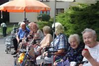 Ms. Mandíková (right) - a garden party at the home for elderly