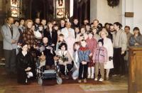 Horníček Jan - baptism in 1989, on the left the family Julia Varga