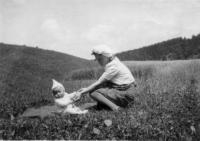 Alma with her first son Arnošt, Austria - Liebnicz an der Thaye, 1943